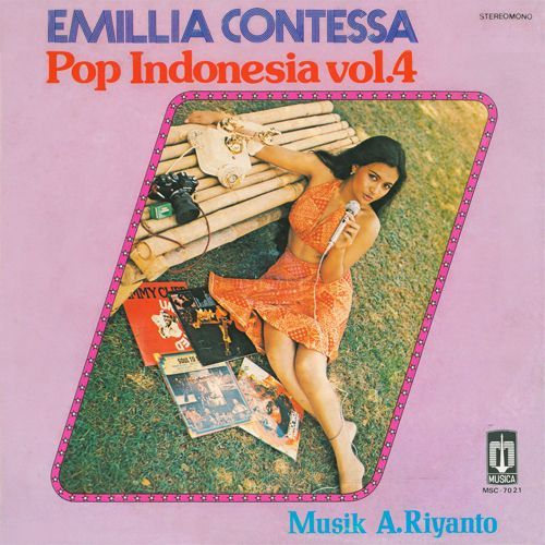 LP Indonesia「 Emillia Contessa 」インドネシア Tropical Girls 南洋 Psych Garage Soul Pop 70's 幻稀少盤 人気歌手  Pop Indonesia